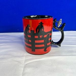 Spinners Department 56 Cowboys Fence Spur Coffee Mug Red Black